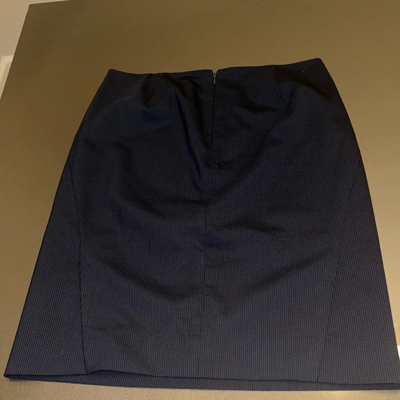 J Crew Blue Pencil Pinstripes Skirt - Picture 2 of 6